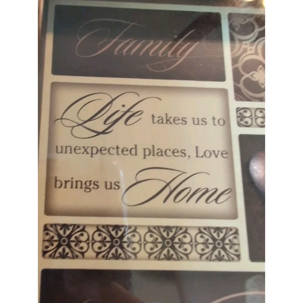 New View Gifts Shadow Box Frame FAMILY HOME JOURNEY 5.75x11 Embellished Decor